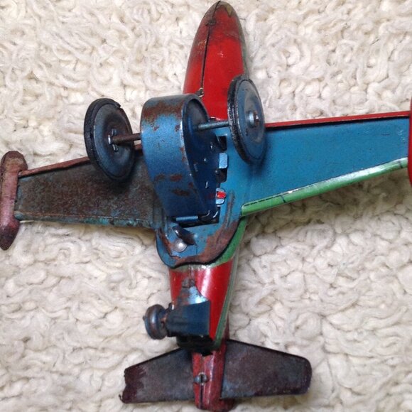 VINTAGE/ANTIQUE Korean War Friction Tin Toy, Barn Find; Navy, Vet, Collectible - Picture 3 of 6